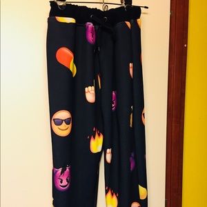 Emoji pajama pants large